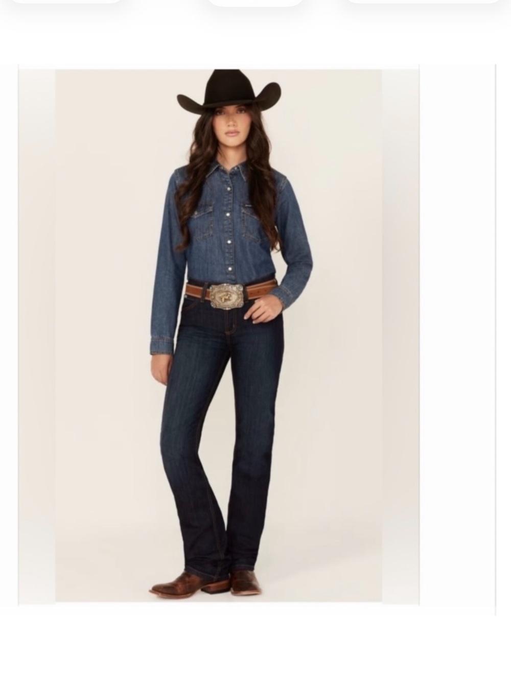 Cowgirl Tuff Co Women's Dark Blue Straight-Leg Jeans